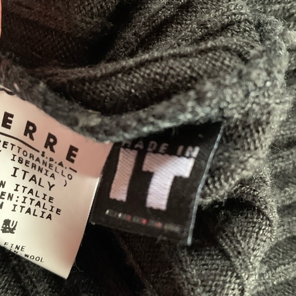 Vintage Versace Jeans Couture Mens  Cardigan Ribbed Sweater Full Zip Gray Size L - Picture 9 of 12